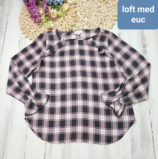 loft plaid blouse