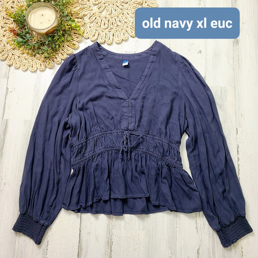 old navy blue peplum