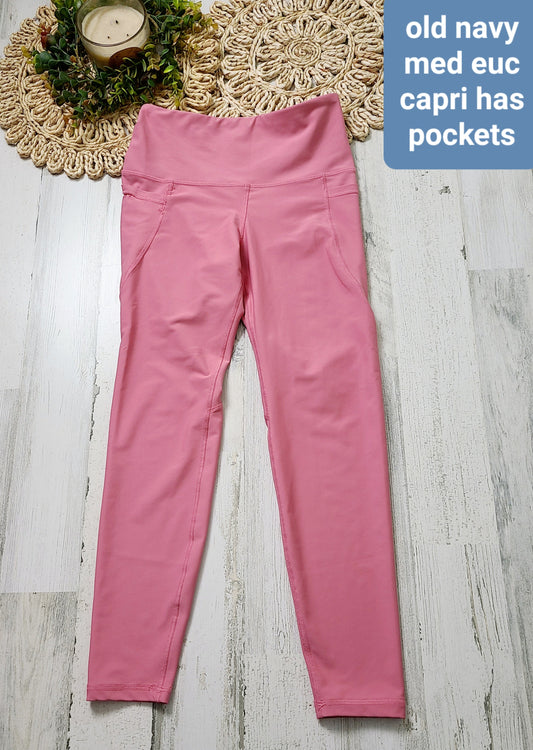 old navy pink capris