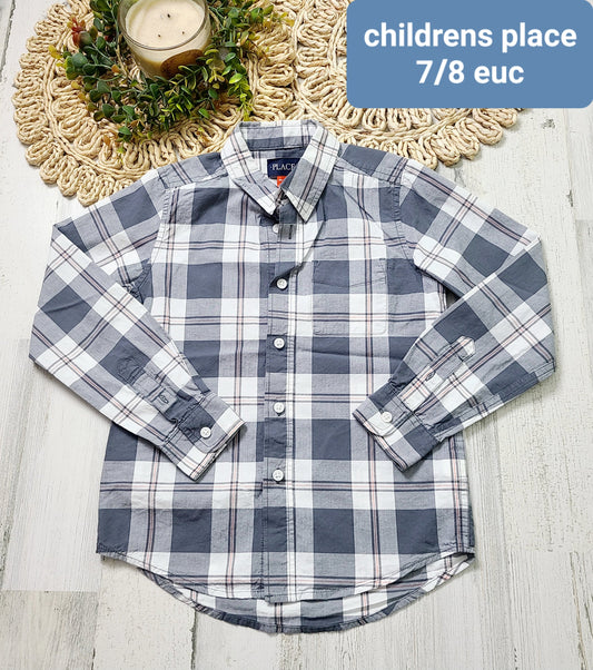 childrens place gray plaid