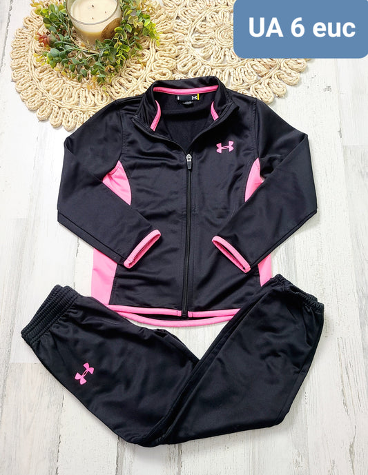 under armour pink black set