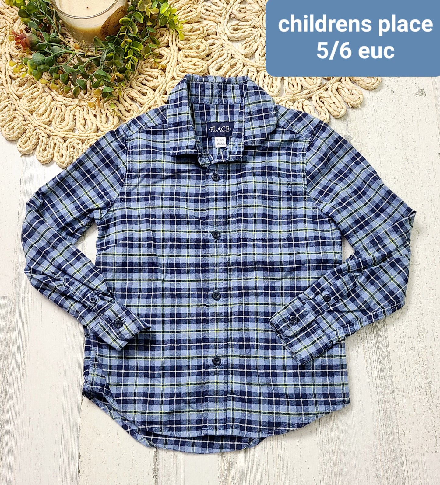 childrens place navy plaid