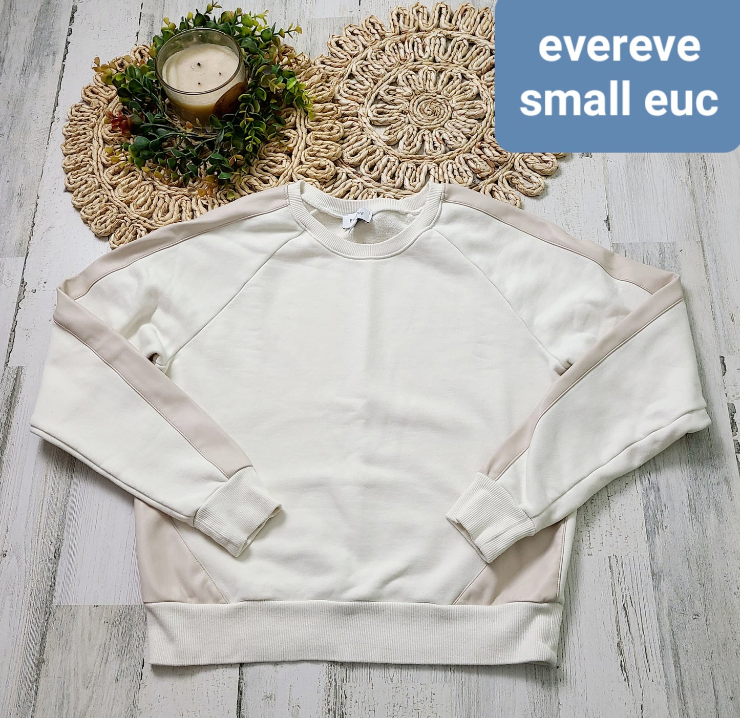 evereve faux leather detail
