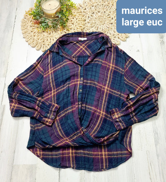 maurices crossover plaid