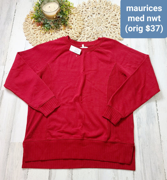 maurices new red crewneck