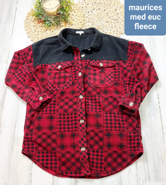 maurices fleece plaid