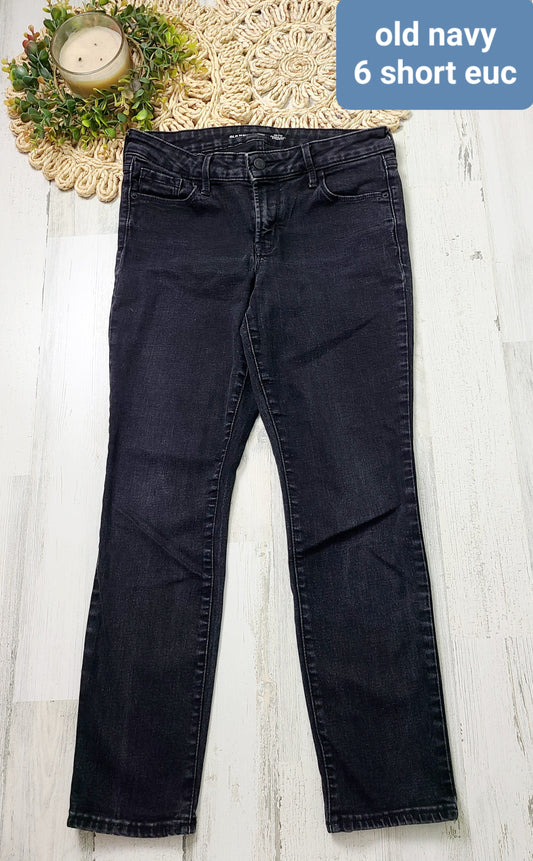 old navy black denim short