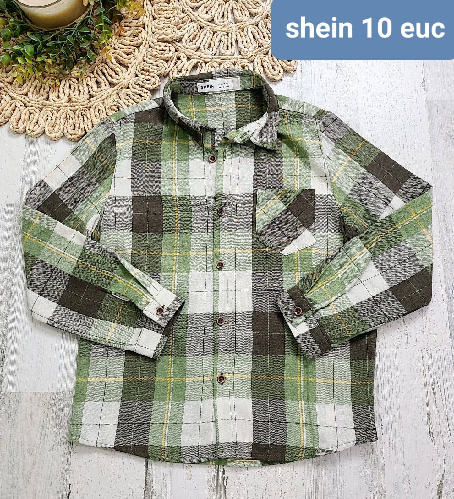 shein green plaid
