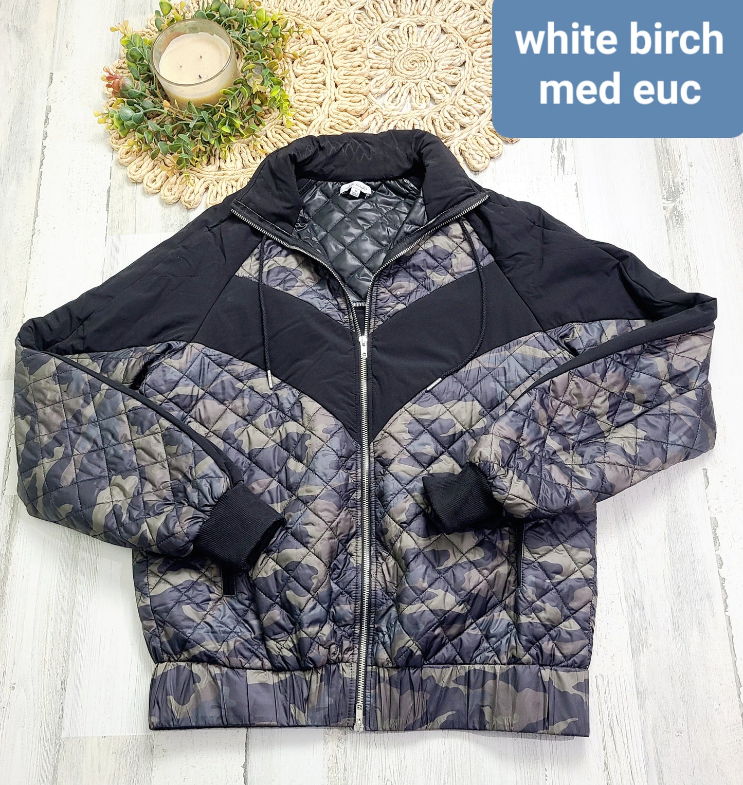 white birch camo quilted