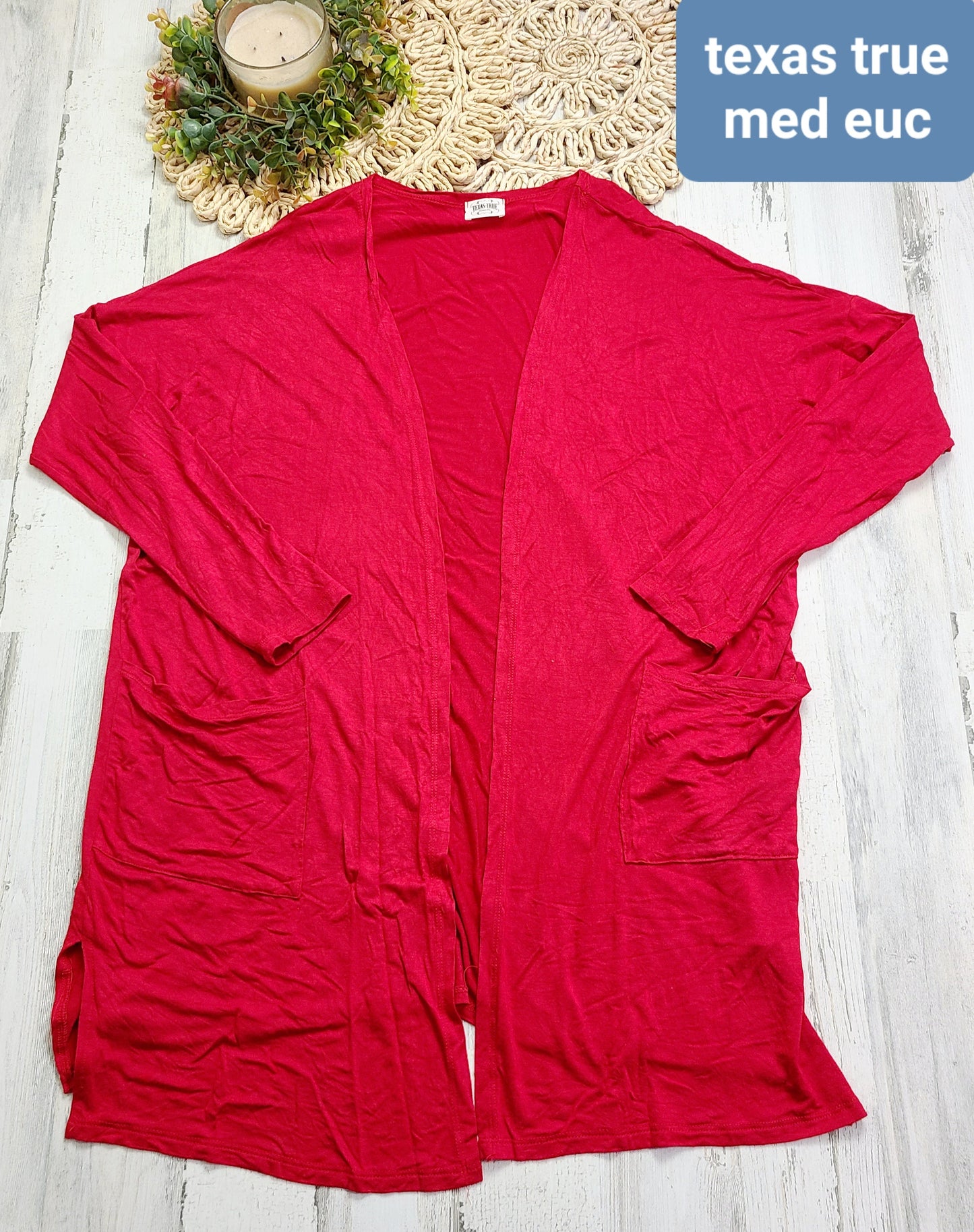 texas true red cardigan