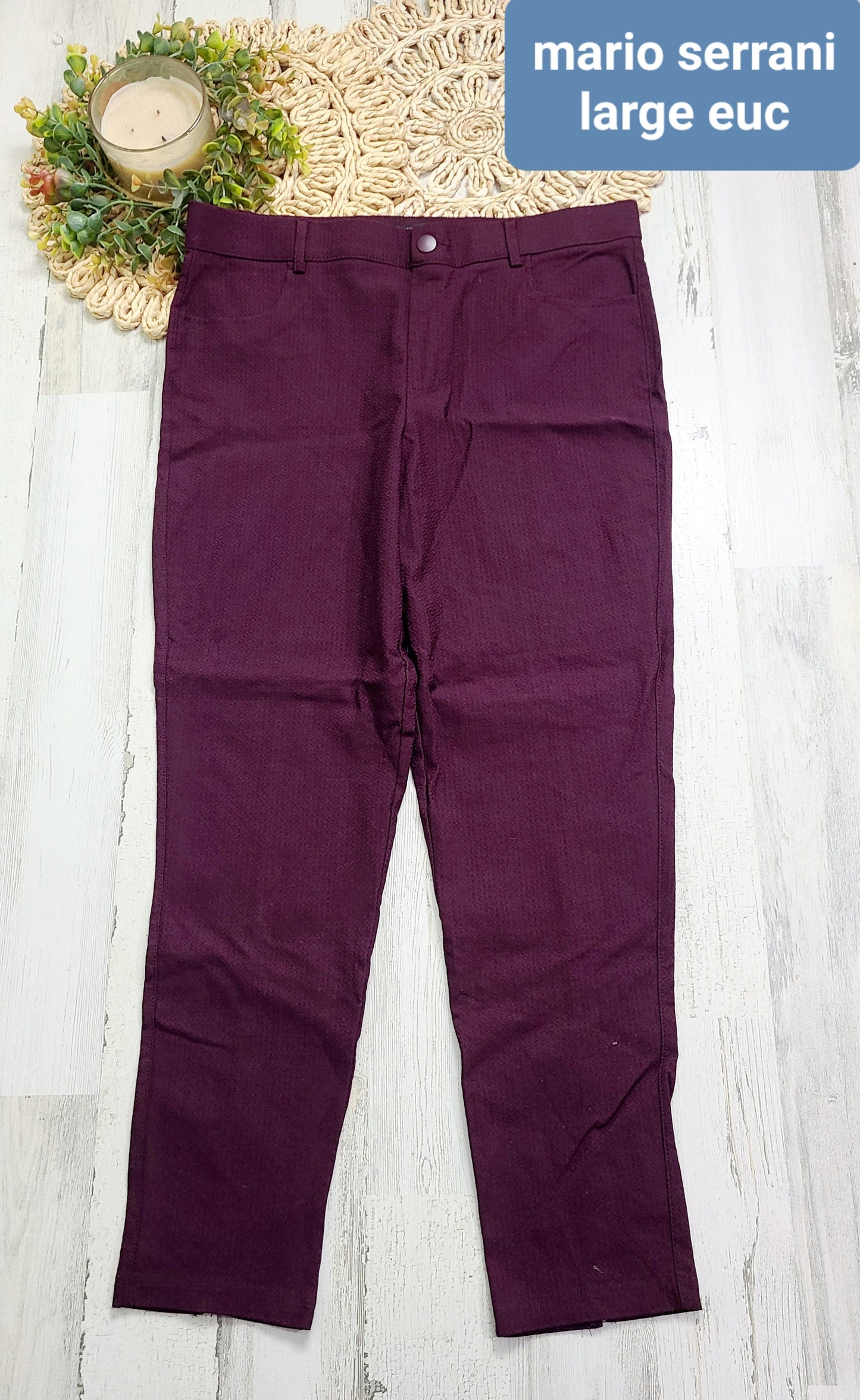 mario serrani plum pants