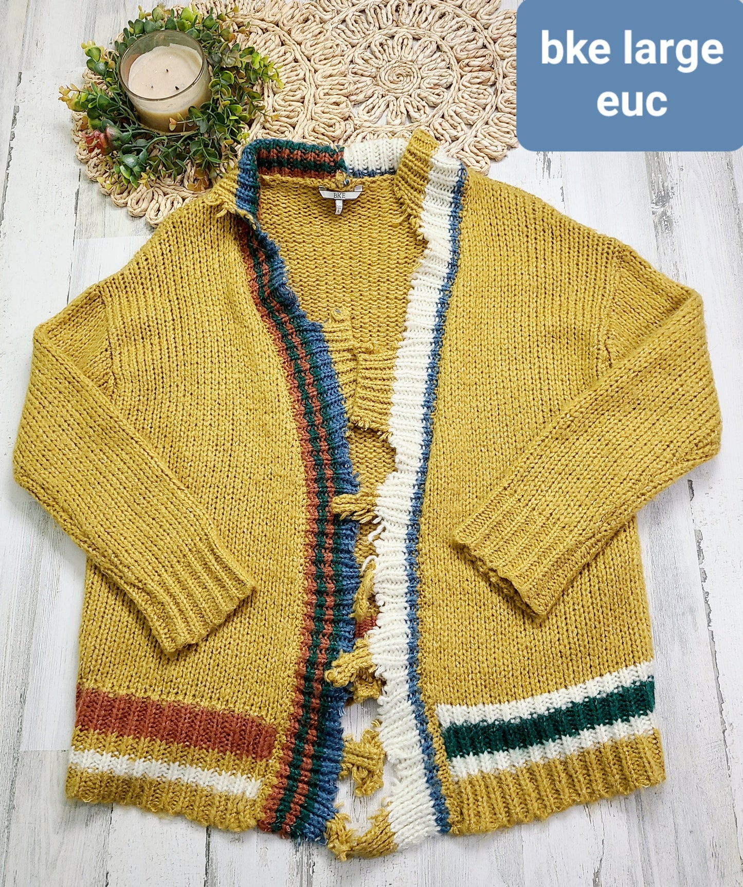bke mustard cardigan