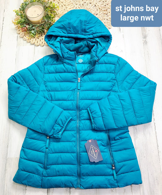 new st johns bay blue coat