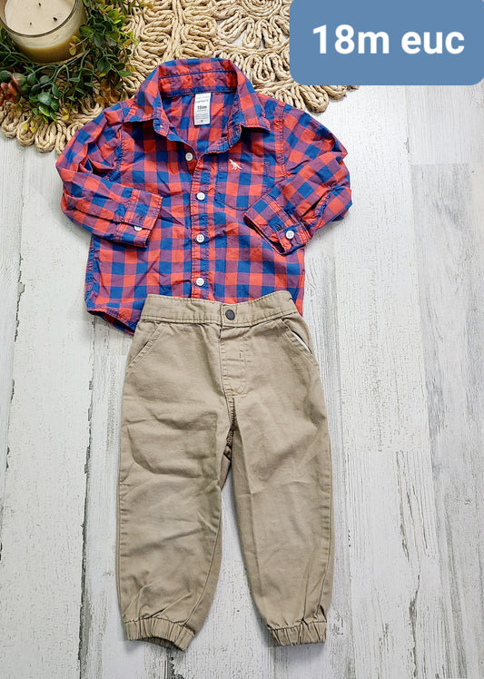 carters plaid and khakis