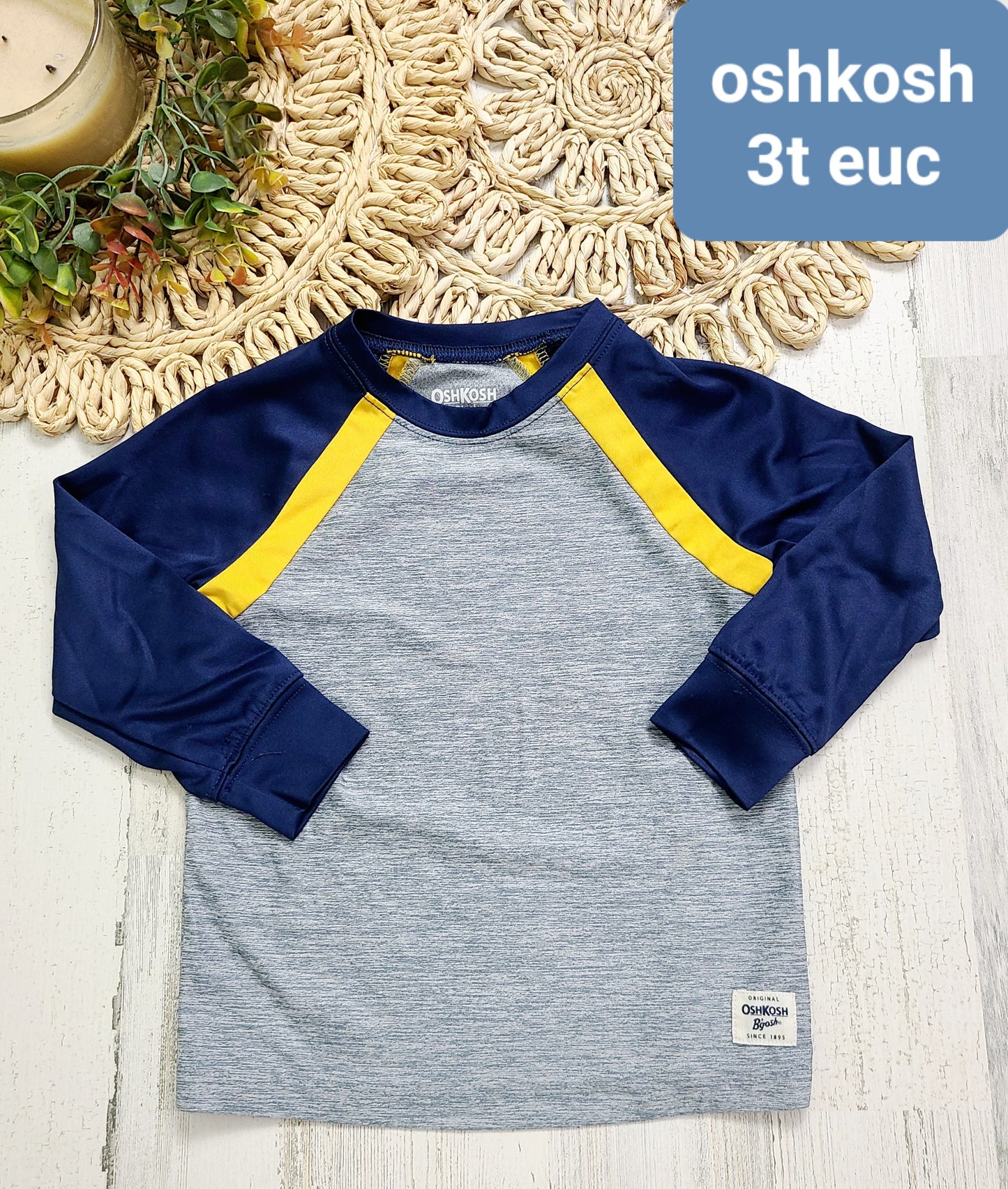 oshkosh gray blue sleeves