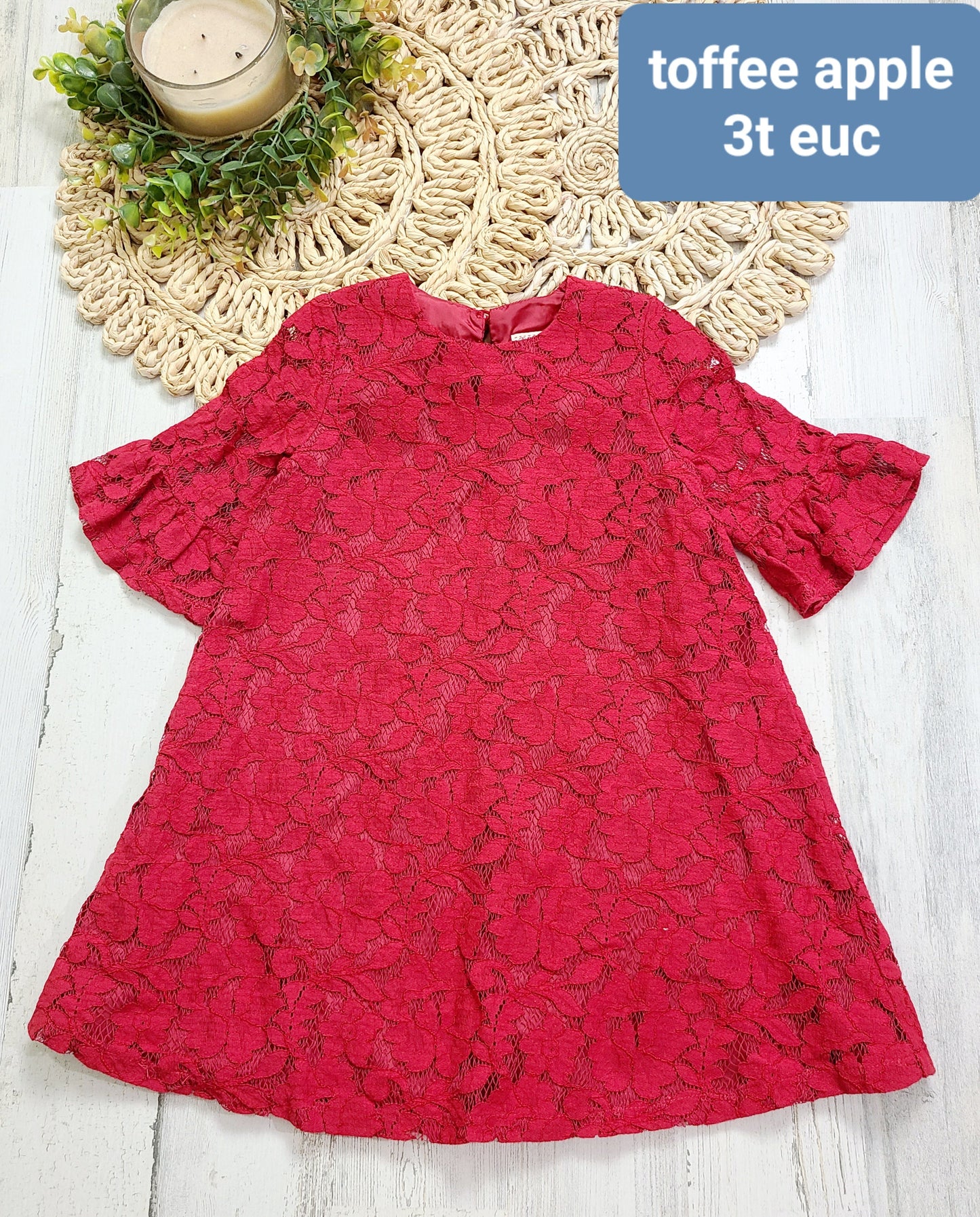 toffee apple lace dress