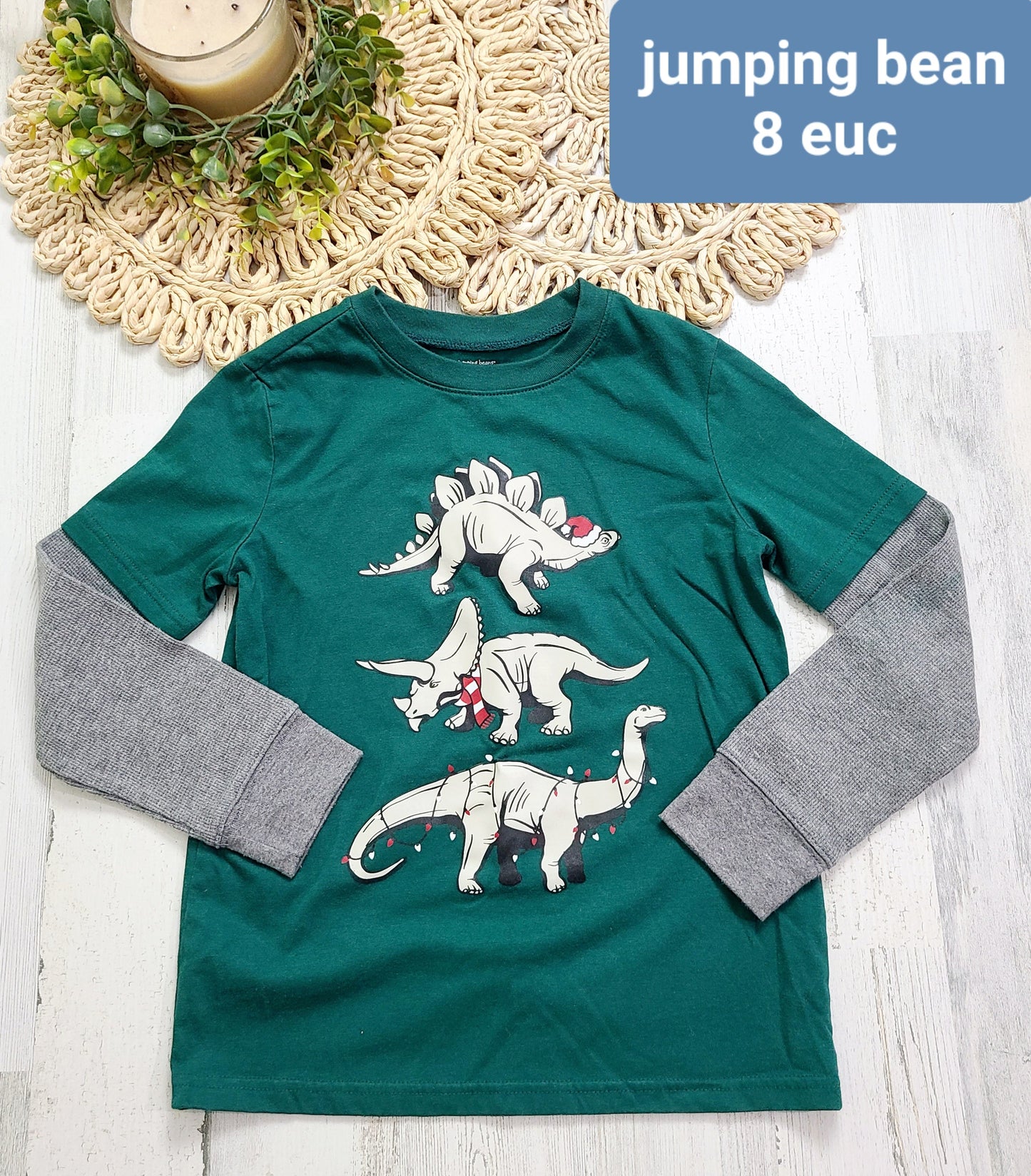 jumping bean dino green