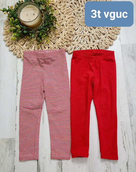 stripe and red leggings