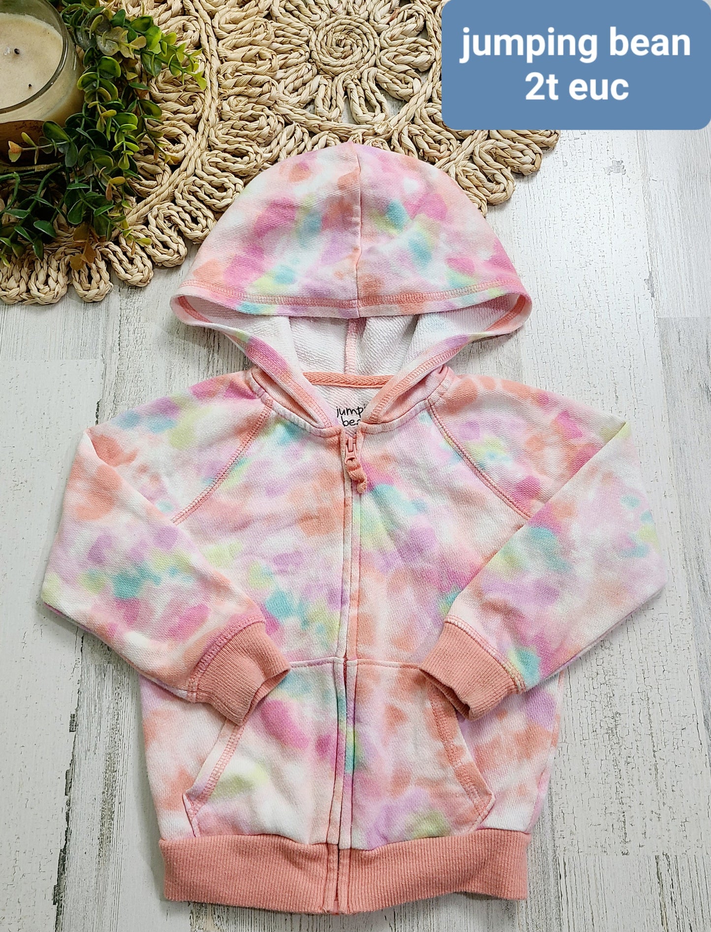 jumping bean tie dye zip