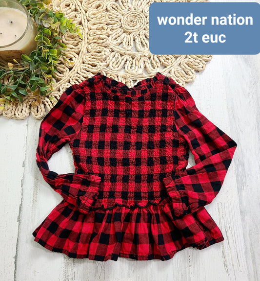 wonder nation smocked plaid