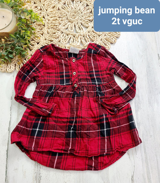 jumping bean plaid 2t