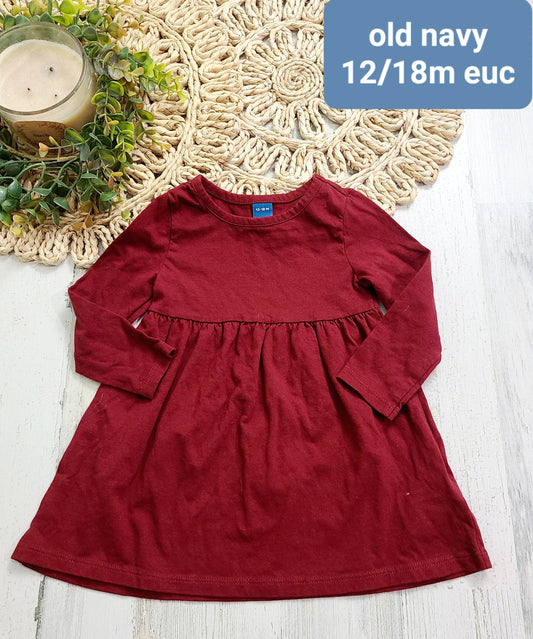old navy burgundy dress