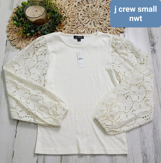 new jcrew eyelet sleeves