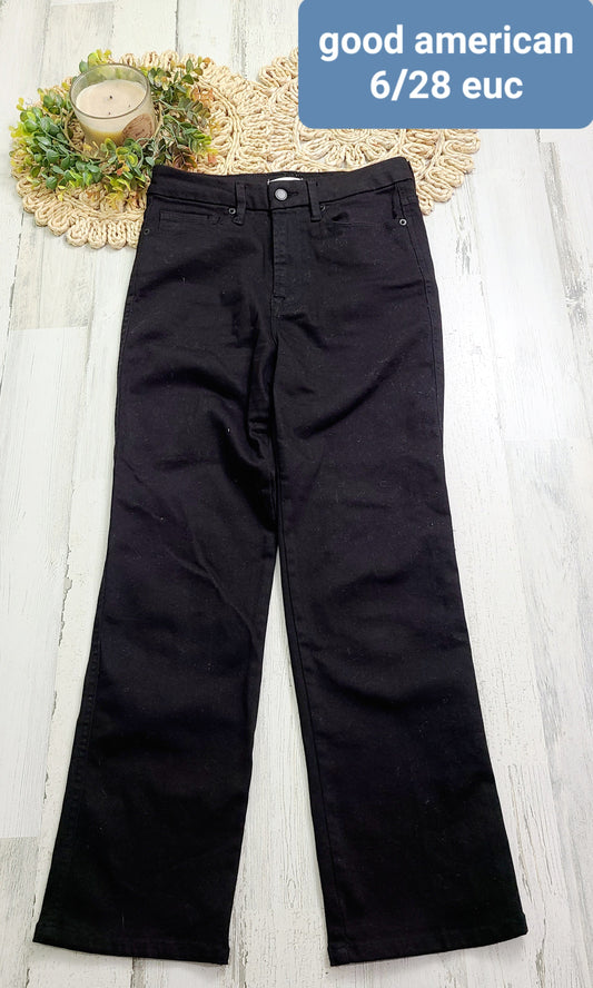 good american black jeans