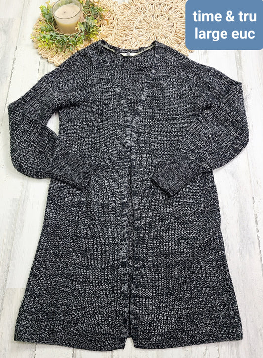 time & tru gray cardigan