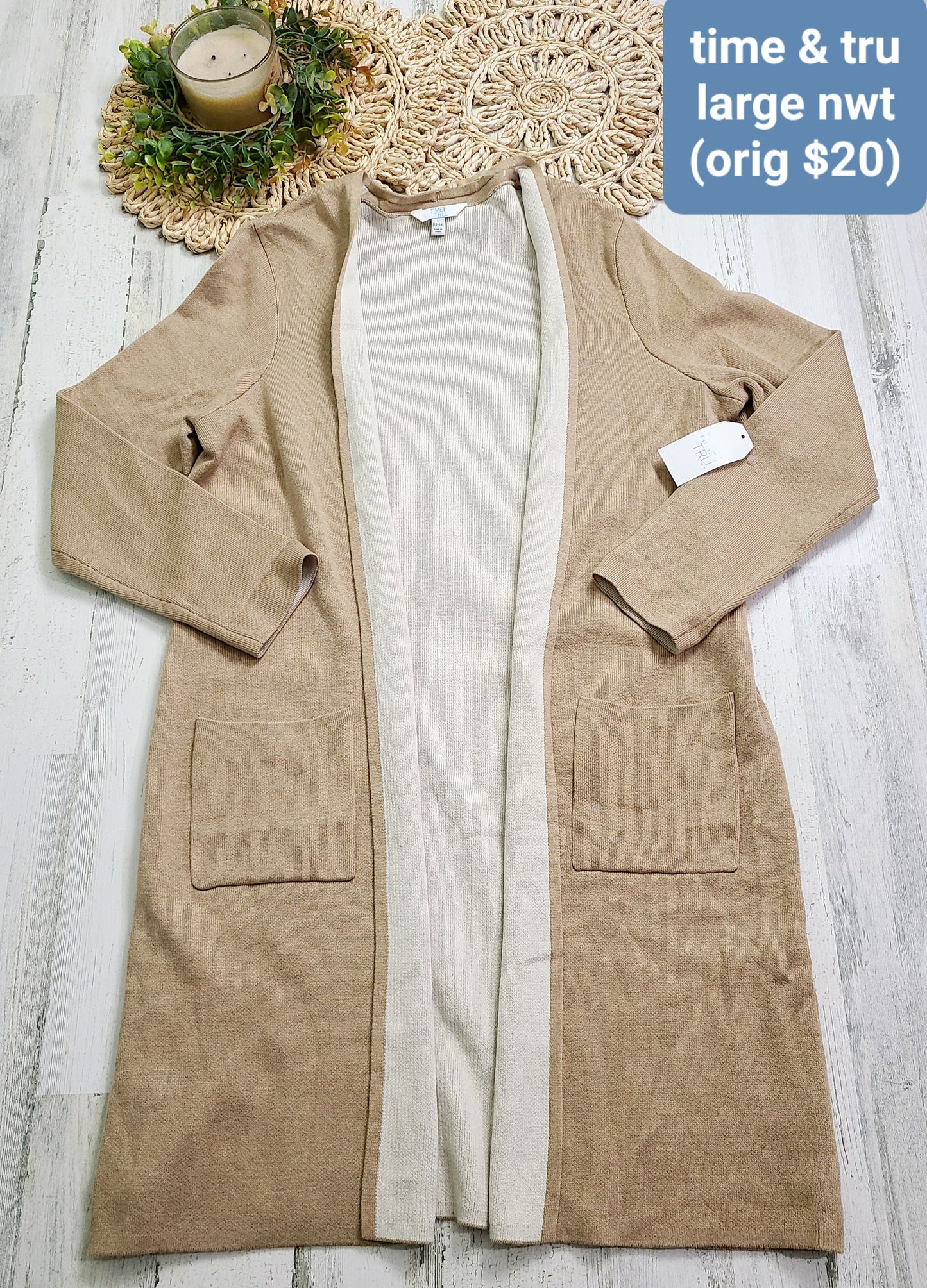 new time & tru tan sweater