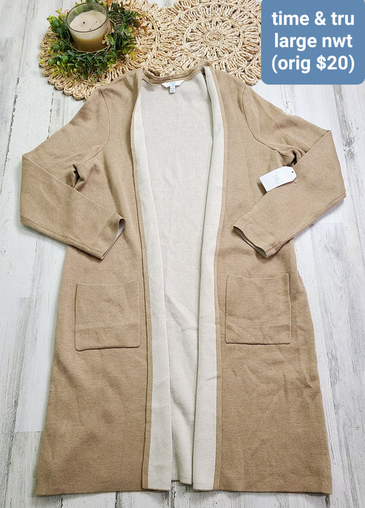 new time & tru tan sweater