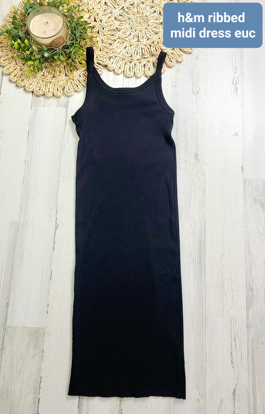 h&m basic ribbed dress