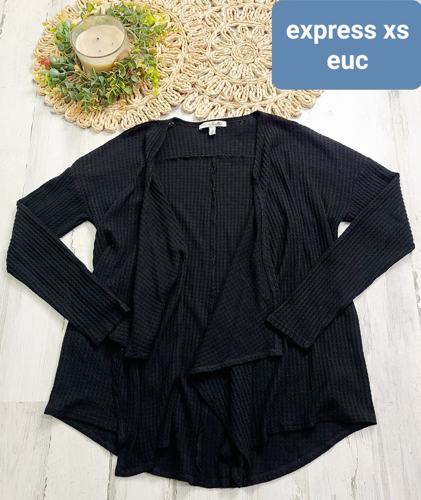 express waffle cardigan