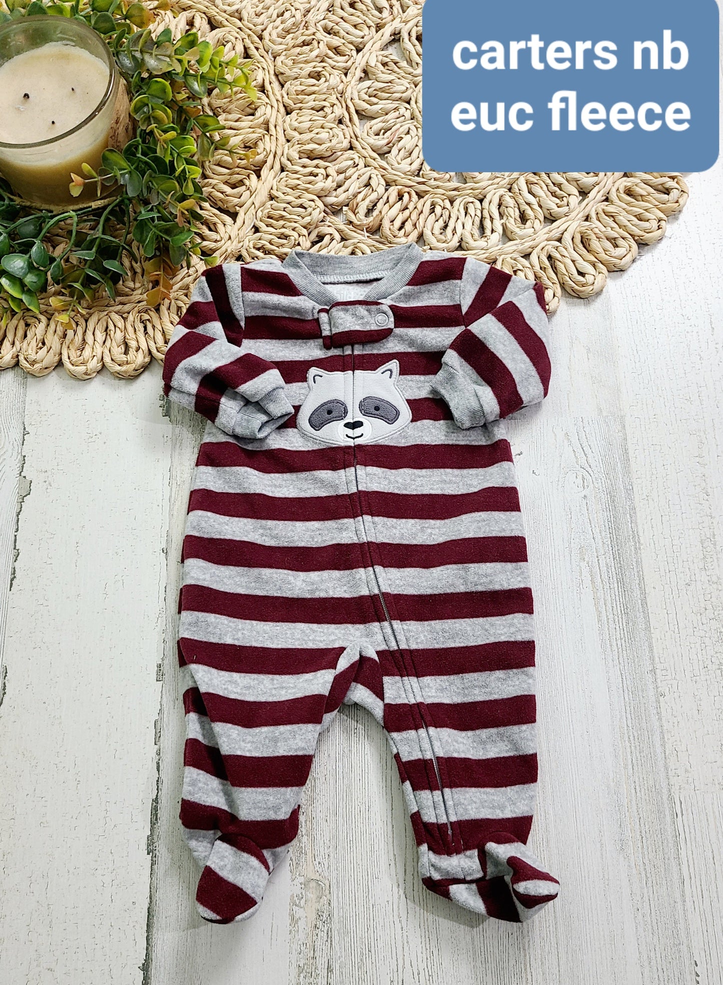 carters racoon fleece pj