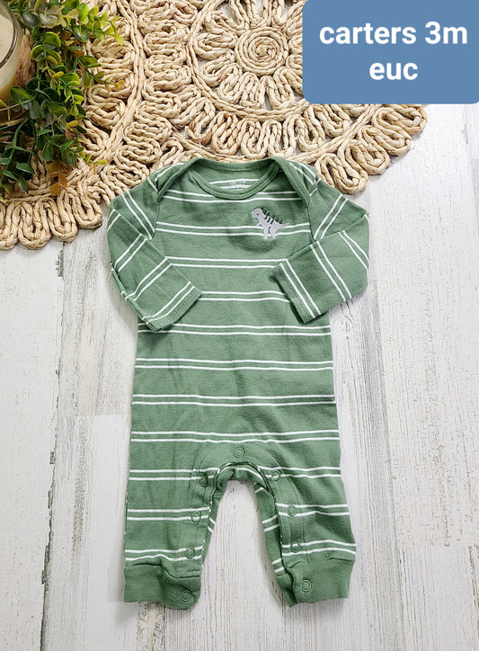 carters green striped