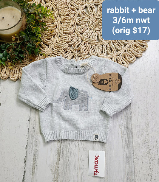 new rabbit + bear sweater