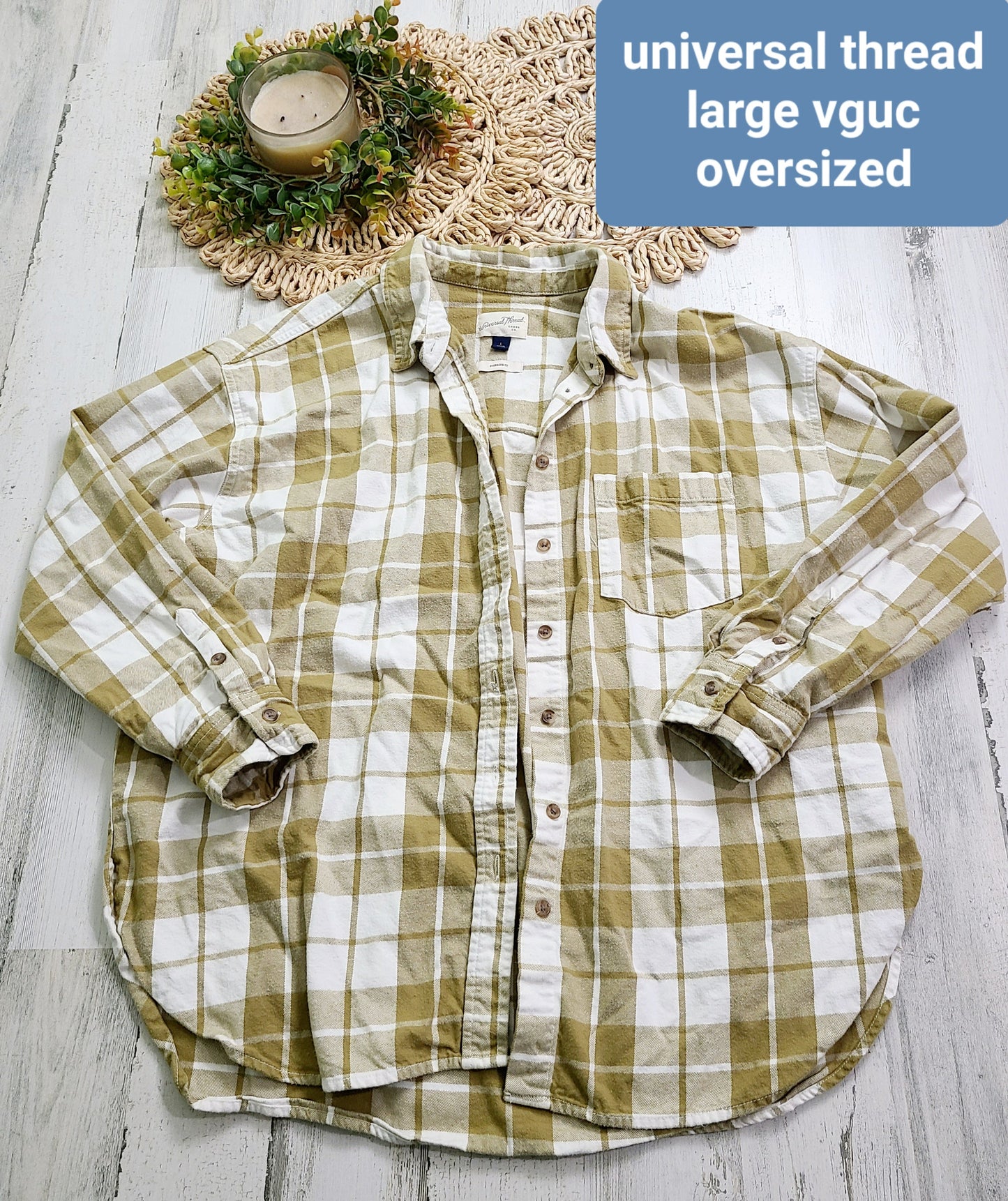 universal thread green plaid