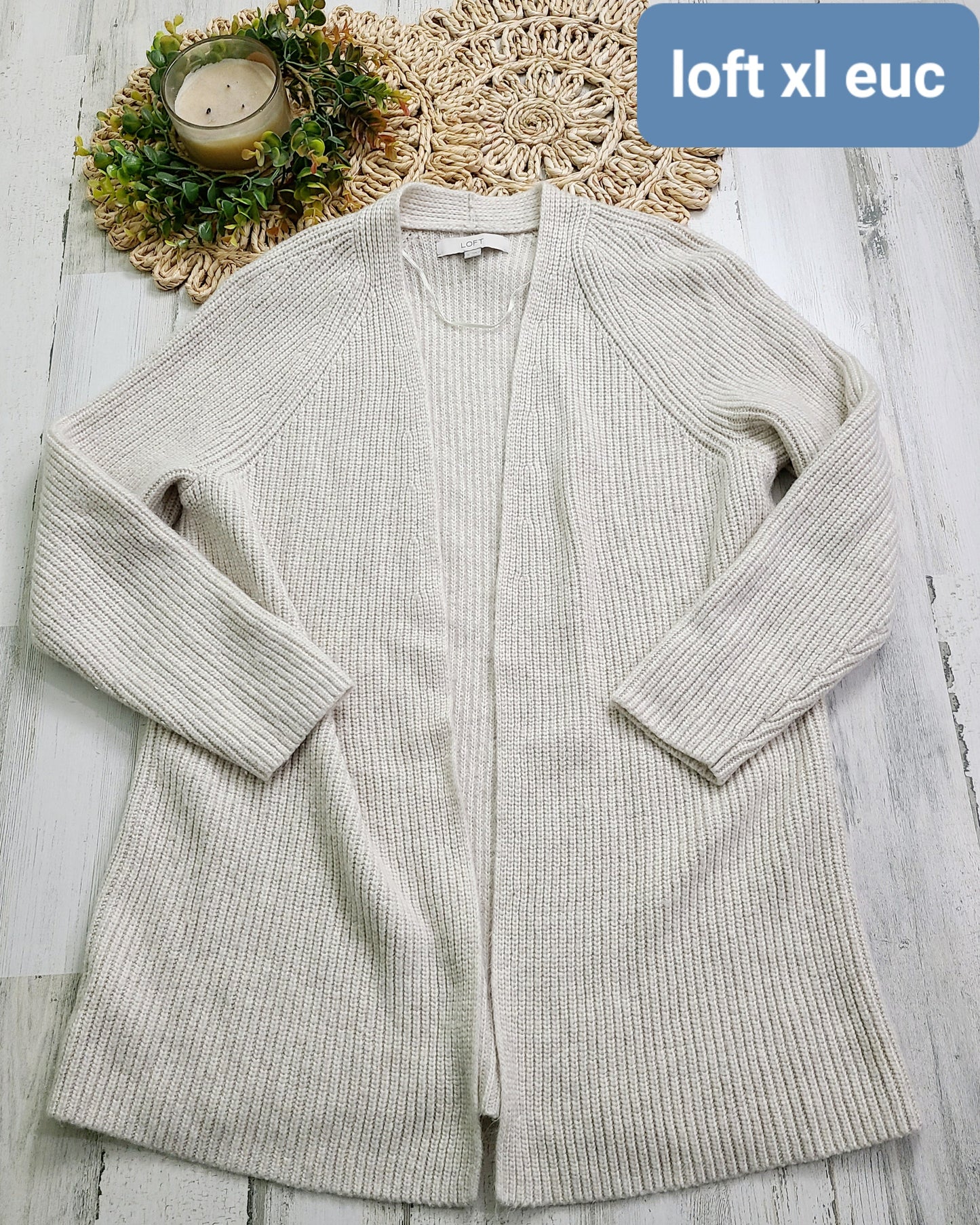 loft ribbed cardigan