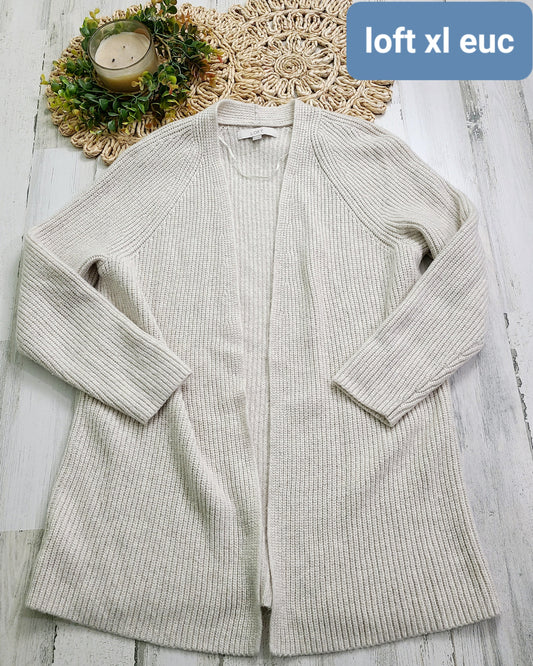 loft ribbed cardigan