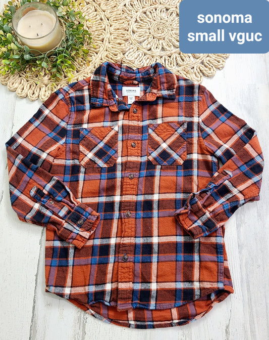 sonoma orange plaid