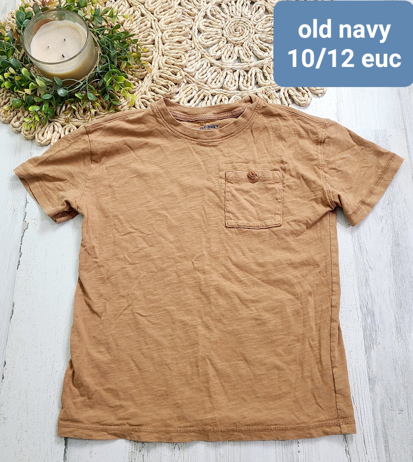 old navy tan tee