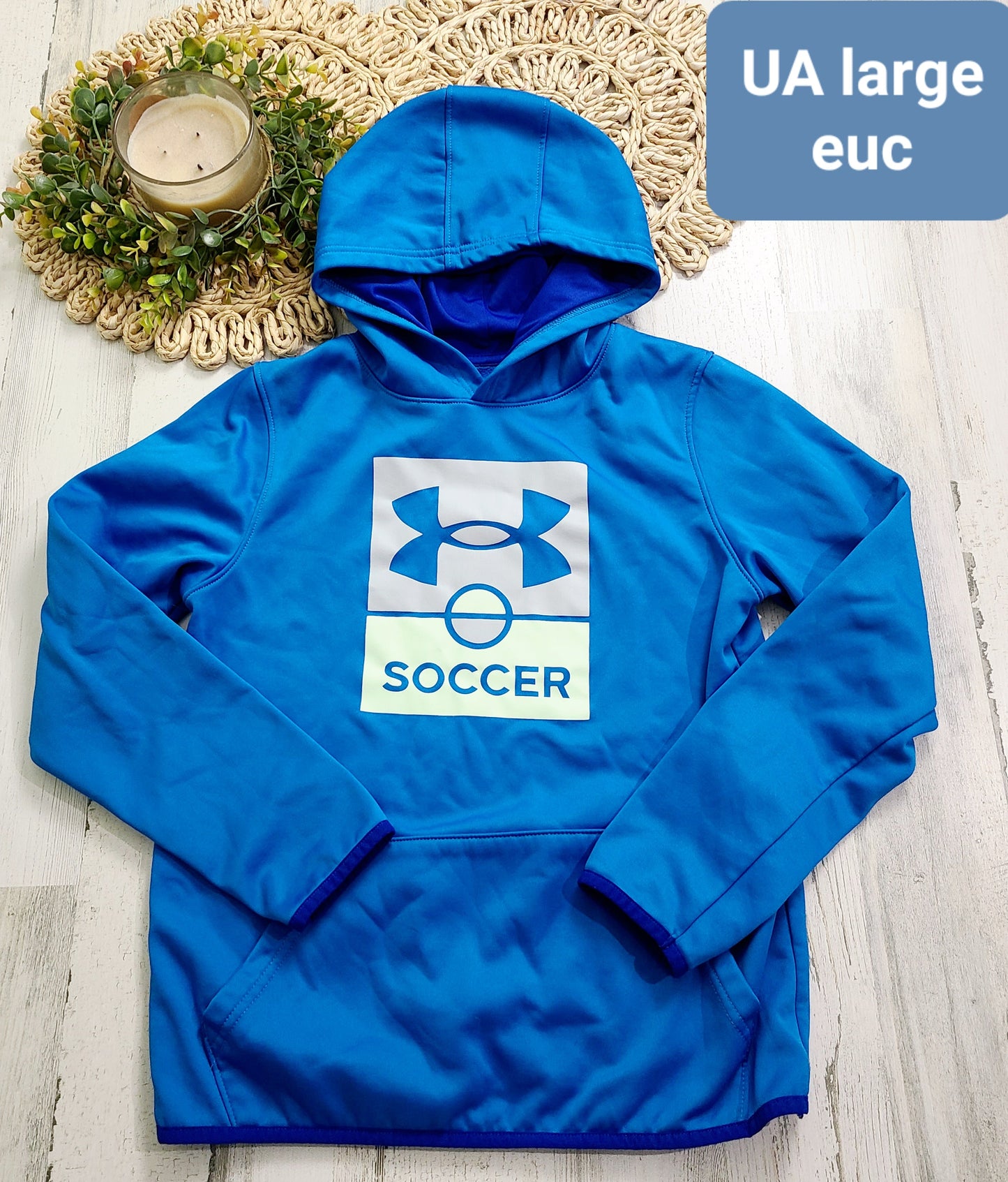 under armour blue soccer hoodie