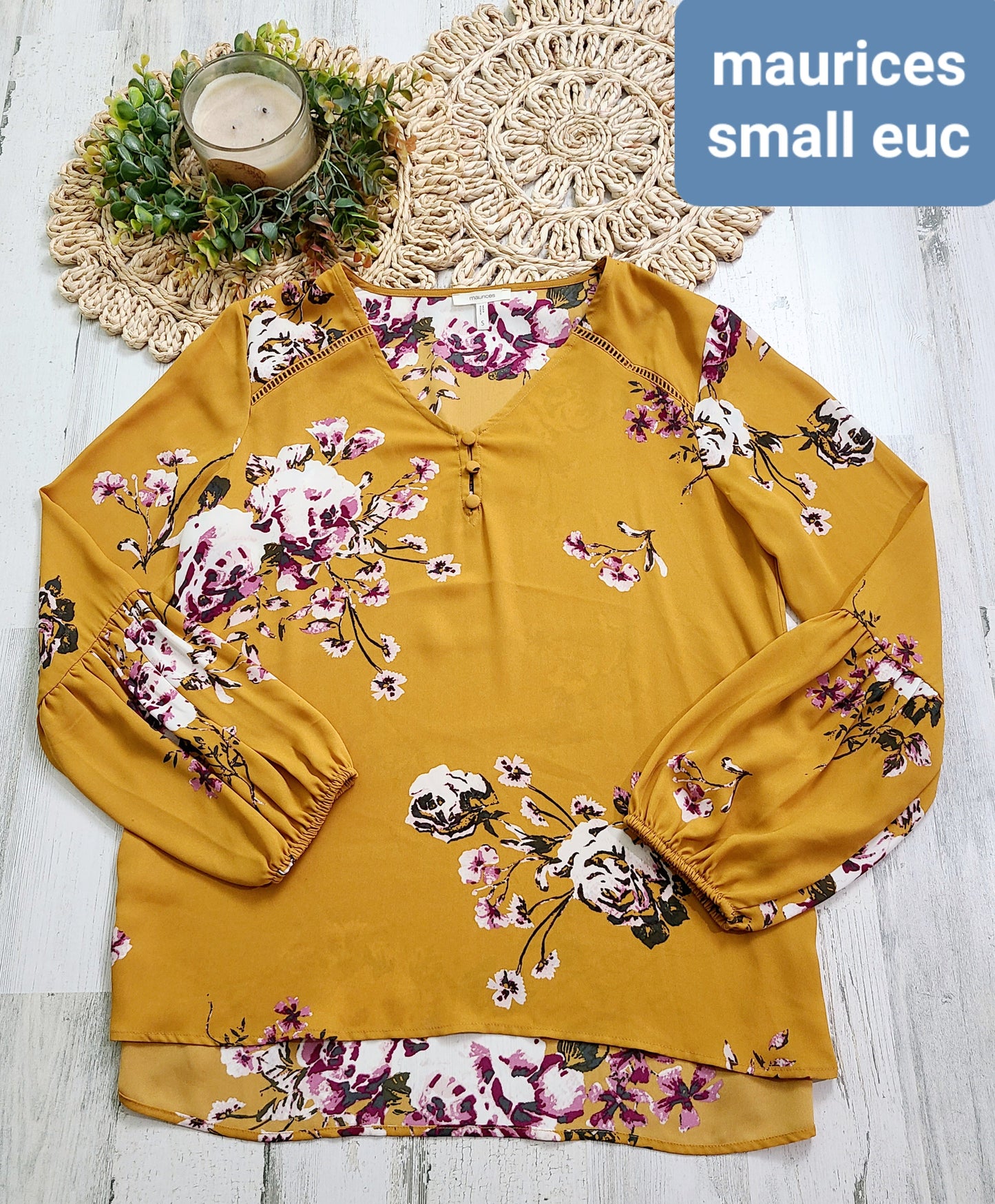 maurices mustard blouse