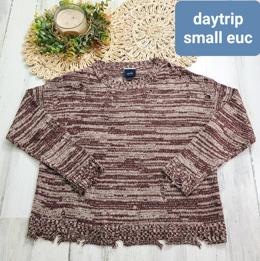 daytrip distressed sweater