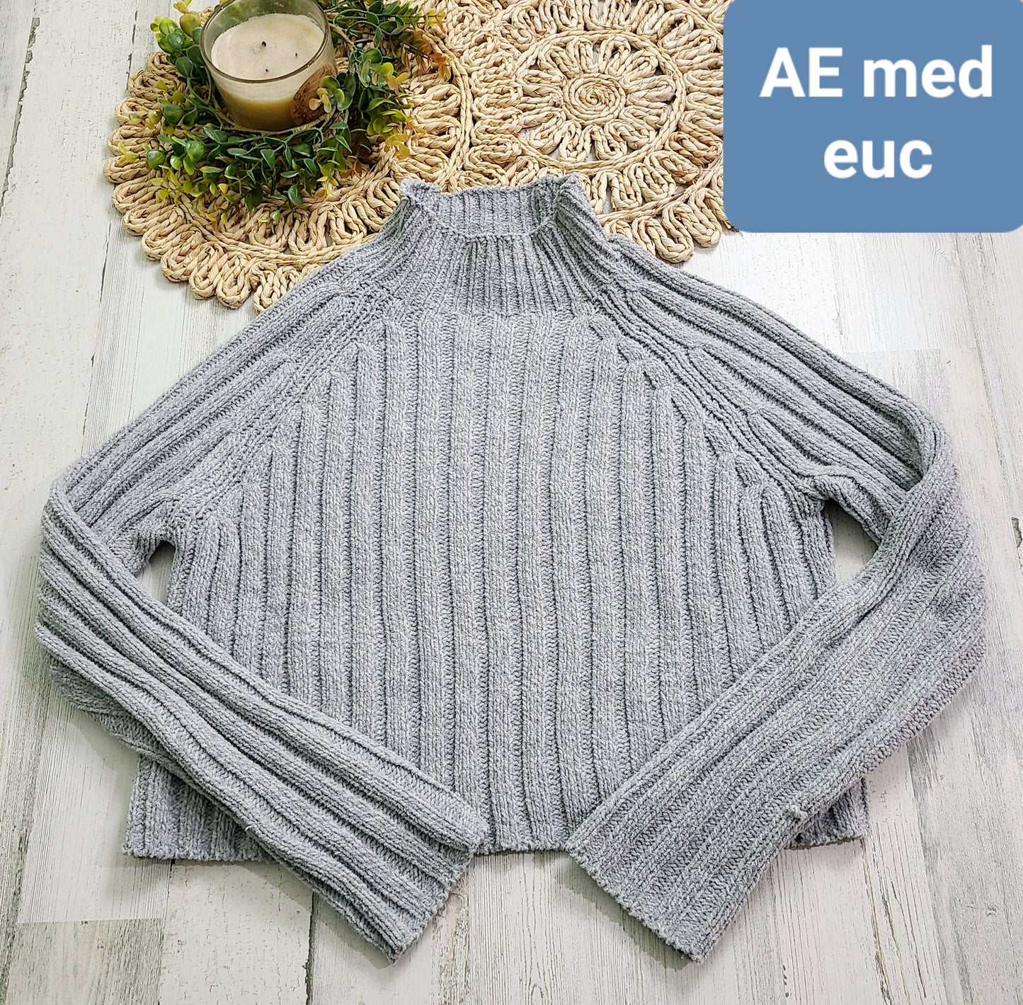 ae mockneck cropped sweater