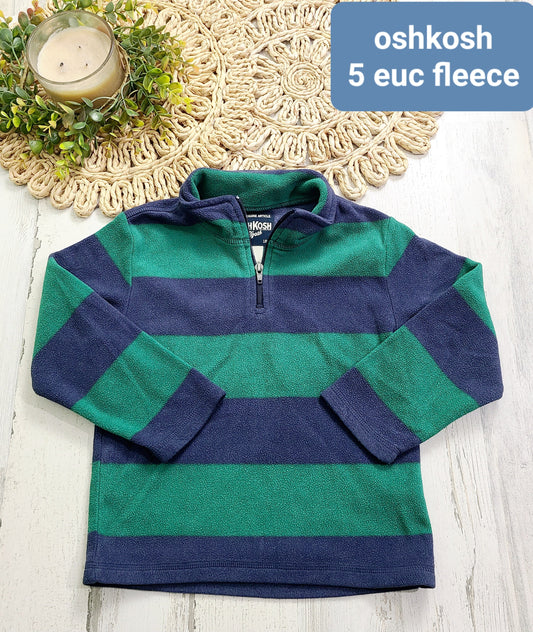 oshkosh green and navy fleece
