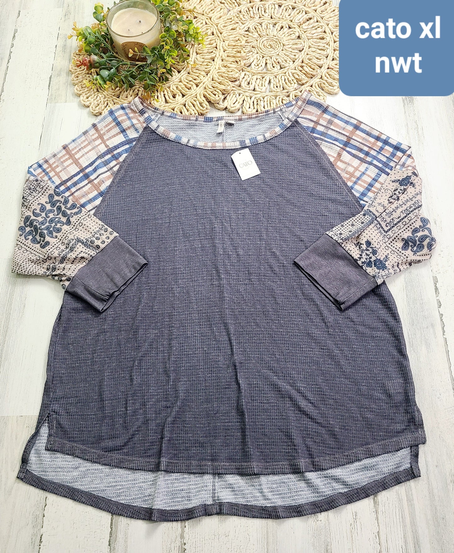 new cato 3/4 sleeves