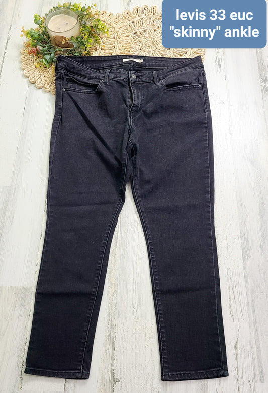 levis skinny ankle black