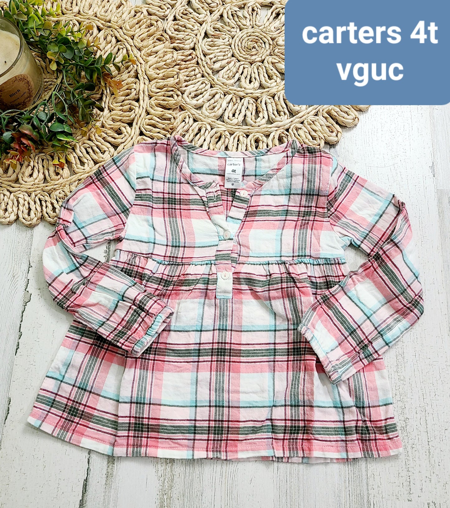 carters plaid girls