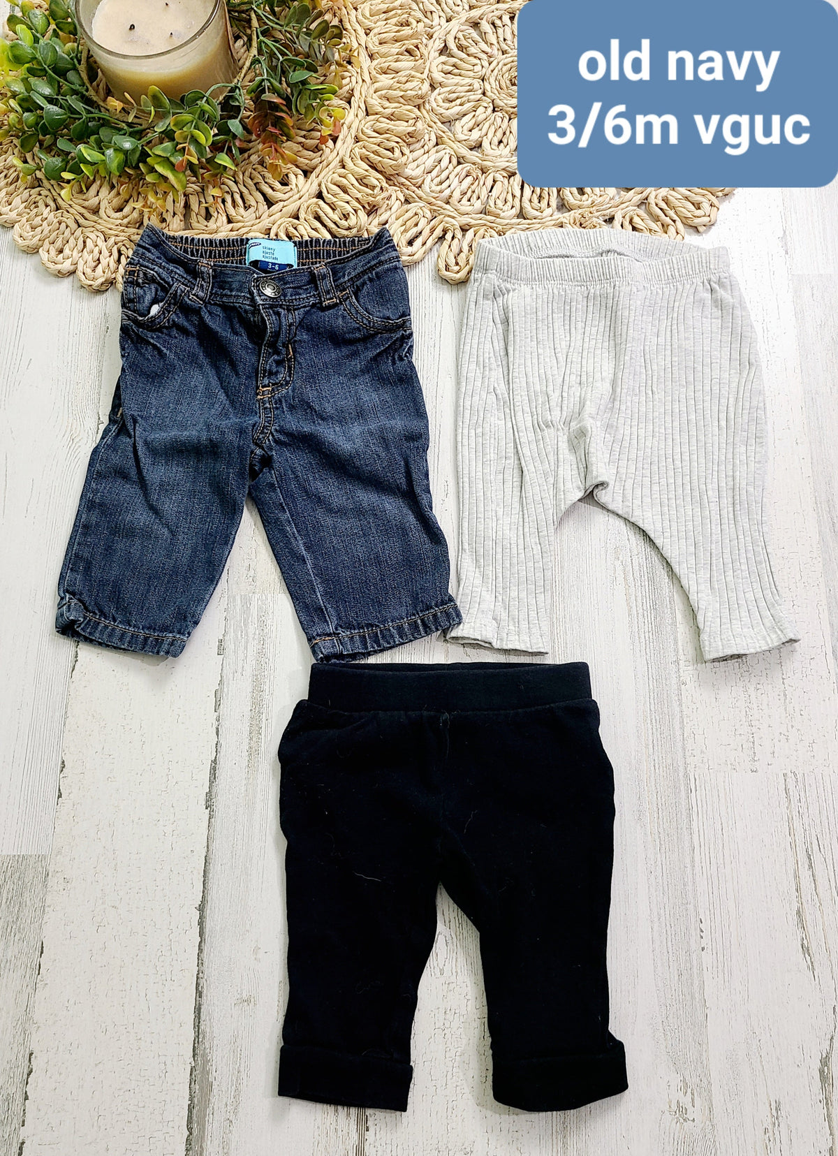 old navy jeans and sweats